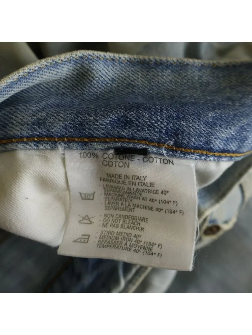 Gucci Distressed Organic Denim Pants Indigo